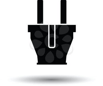 Electrical plug icon. White background with shadow design. Vector illustration.