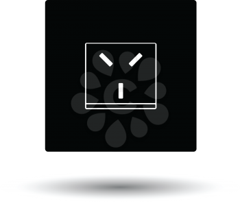 Israel electrical socket icon. White background with shadow design. Vector illustration.