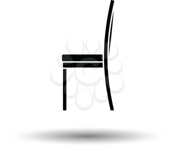 Modern chair icon. White background with shadow design. Vector illustration.