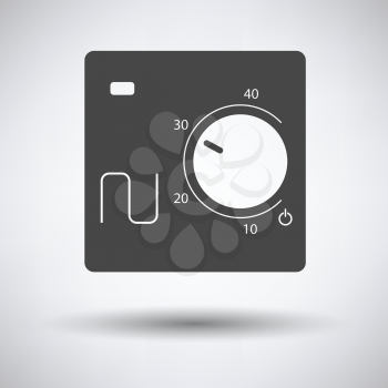 Warm floor wall unit icon on gray background, round shadow. Vector illustration.