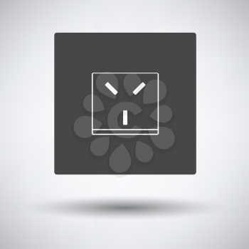 Israel electrical socket icon on gray background, round shadow. Vector illustration.