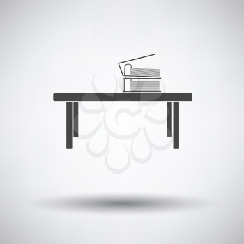 Office low table icon on gray background, round shadow. Vector illustration.