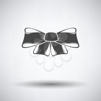 Party bow icon on gray background, round shadow. Vector illustration.