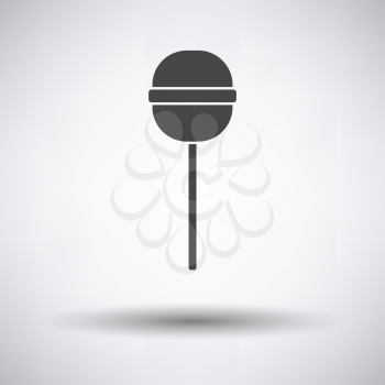 Stick candy icon on gray background, round shadow. Vector illustration.