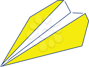 Paper plane icon. Thin line design. Vector illustration.