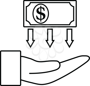 Return Investment Icon. Thin line design. Vector illustration.