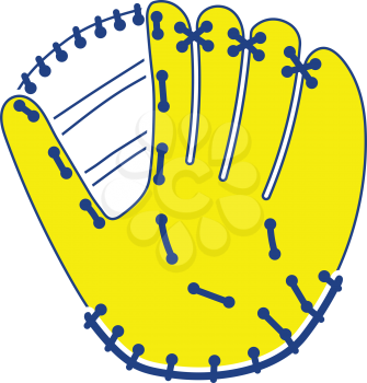 Baseball glove icon. Thin line design. Vector illustration.