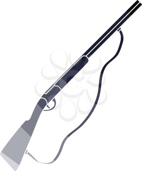 Hunting gun icon. Flat color design. Vector illustration.
