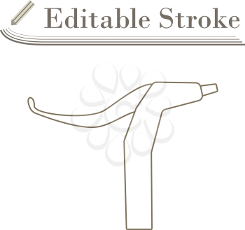 Bike HandleBar Brake Icon. Editable Stroke Simple Design. Vector Illustration.