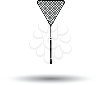 Icon of Fishing net . White background with shadow design. Vector illustration.
