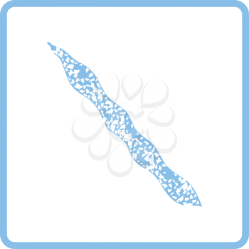 Beans  icon. Blue frame design. Vector illustration.