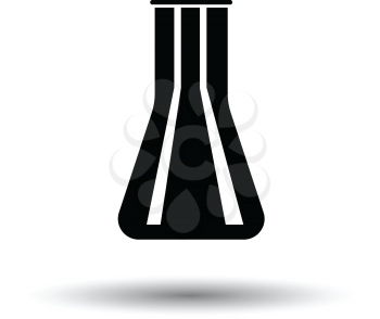 Chemical bulbs icon. White background with shadow design. Vector illustration.