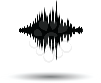 Music equalizer icon. White background with shadow design. Vector illustration.