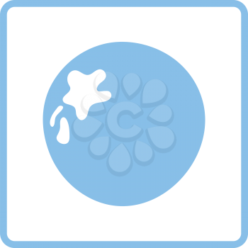 Icon of Blueberry. Blue frame design. Vector illustration.