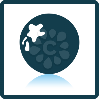 Icon of Blueberry. Shadow reflection design. Vector illustration.