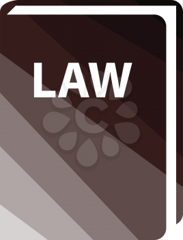 Law book icon. Flat color design. Vector illustration.