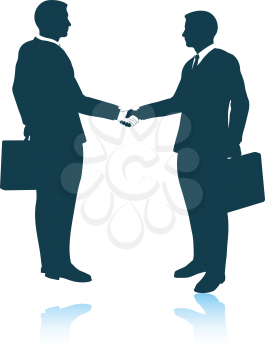 Meeting businessmen icon. Shadow reflection design. Vector illustration.