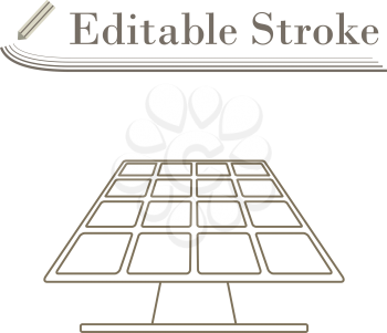 Solar Energy Panel Icon. Editable Stroke Simple Design. Vector Illustration.