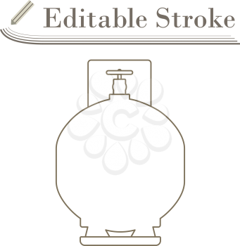 Gas Cylinder Icon. Editable Stroke Simple Design. Vector Illustration.