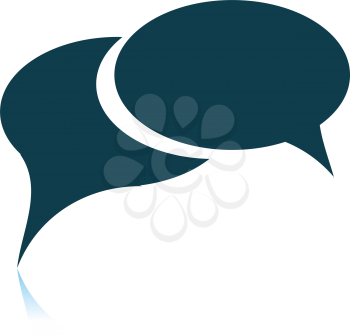 Chat Icon. Shadow Reflection Design. Vector Illustration.