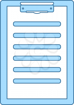 Disease History Icon. Thin Line With Blue Fill Design. Vector Illustration.