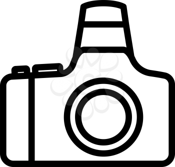 Photo Camera Icon. Bold outline design with editable stroke width. Vector Illustration.