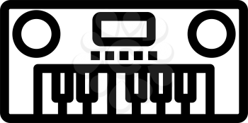 Music Synthesizer Icon. Bold outline design with editable stroke width. Vector Illustration.