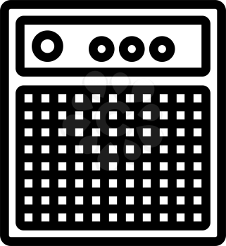 Audio Monitor Icon. Bold outline design with editable stroke width. Vector Illustration.