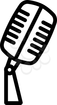 Old Microphone Icon. Bold outline design with editable stroke width. Vector Illustration.