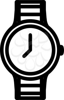 Business Woman Watch Icon. Bold outline design with editable stroke width. Vector Illustration.