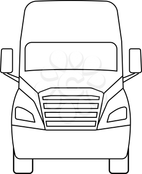 Truck Icon. Outline Simple Design. Vector Illustration.