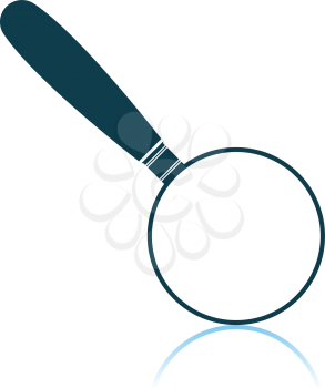 Magnifying Glass Icon. Shadow Reflection Design. Vector Illustration.