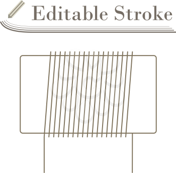 Inductor Coil Icon. Editable Stroke Simple Design. Vector Illustration.