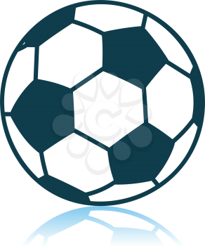 Soccer Ball Icon. Shadow Reflection Design. Vector Illustration.
