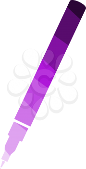 Liner Pen Icon. Flat Color Ladder Design. Vector Illustration.