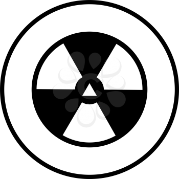Radiation Icon. Thin Circle Stencil Design. Vector Illustration.