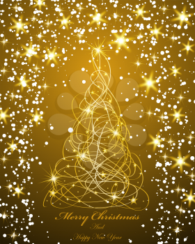 Christmas (New Year) Background. Greeting Card Design.