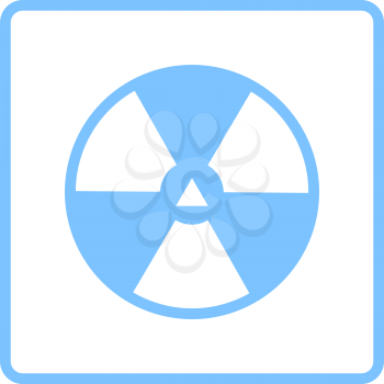 Radiation Icon. Blue Frame Design. Vector Illustration.