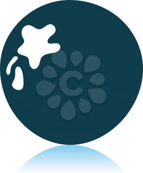 Icon Of Blueberry. Shadow Reflection Design. Vector Illustration.
