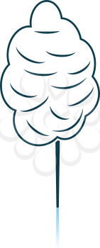Cotton Candy Icon. Shadow Reflection Design. Vector Illustration.