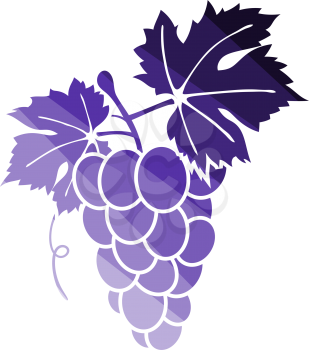 Icon Of Grape. Flat Color Ladder Design. Vector Illustration.