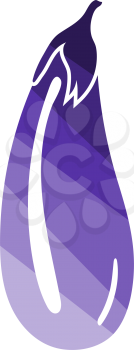 Eggplant Icon. Flat Color Ladder Design. Vector Illustration.