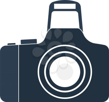 Icon Of Photo Camera. Flat Color Design. Vector Illustration.