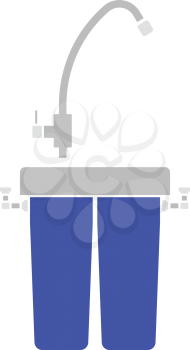 Water Filter Icon. Flat Color Design. Vector Illustration.