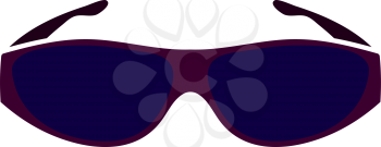 Poker Sunglasses Icon. Flat Color Design. Vector Illustration.