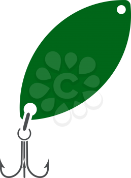 Icon Of Fishing Spoon. Flat Color Design. Vector Illustration.