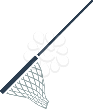 Icon Of Fishing Net. Flat Color Design. Vector Illustration.
