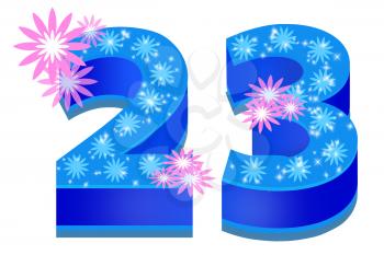 Royalty Free Clipart Image of the Number 23