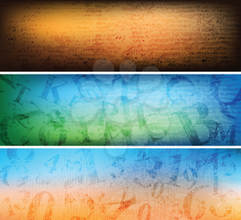 Royalty Free Clipart Image of Abstract Banners