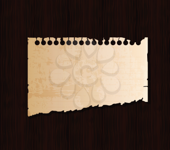 Royalty Free Clipart Image of a Piece of Torn Paper